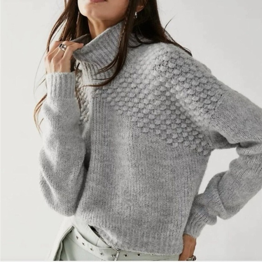 $128 FREE PEOPLE “Bradley” Turtleneck Sweater Pullover Women’s XL